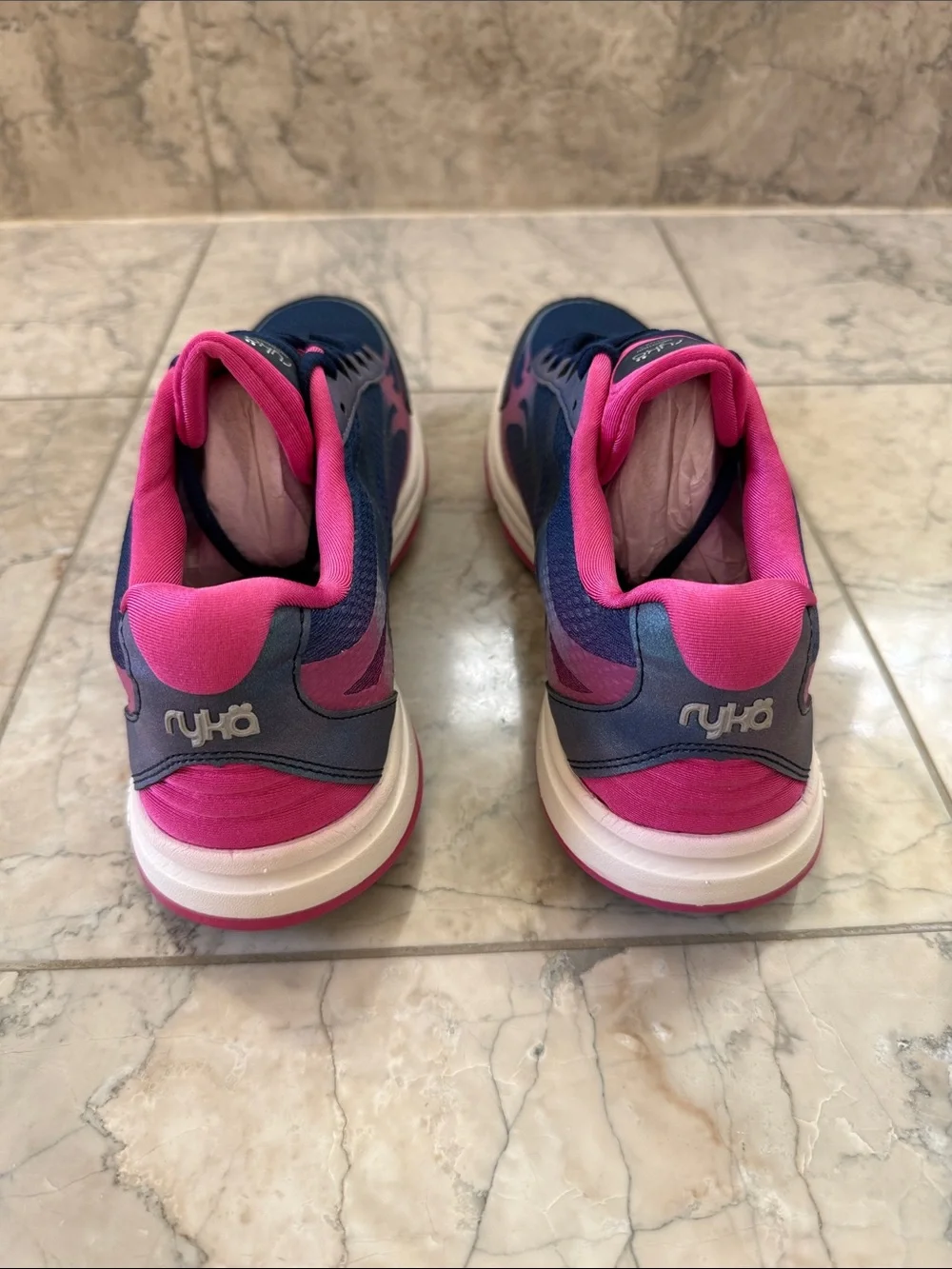 Ryka Devo Plus 2 Women's Walking Shoes NIB Navy/Pink Size 9M